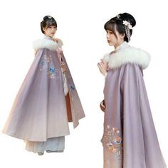 Women Hanfu style Embroidery Lined Parka Cape Coat Hooded Cloak Jackets Winter L Item description Brand Unbranded Size One Size Size Type Regular Style Parka Accents Fur Trim Country/Region of Manufacture China Department Women Features Lined Fit Relaxed Garment Care Hand Wash Only MPN Does not apply Occasion Party/Cocktail Outer Shell Material Cotton Pattern Floral Season Winter Theme Ethnic Type Cape Vintage Yes Year of Manufacture 2020-2029   Shipment Payment Return & Warranty Service & Feedb Types Of Cloaks, Taiwanese Clothing, Fantasy Winter Clothes, Winter Fantasy Clothing, Winter Cosplay Outerwear With Double-lined Hood, Hooded Cape For Fantasy Events In Winter, Embroidered Cloak, Traditional Japanese Winter Clothing, Fur Lined Cloak