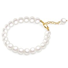 Adorn your wrist with this exquisite pearl bracelet, a testament to classic beauty and refined style. Each lustrous pearl delicately strung together, forming a captivating symphony of elegance and grace. Let its iridescent glow illuminate your every step, exuding an aura of sophistication that transcends trends and stands the test of time. Elevate your ensemble and make a statement that whispers of refined taste and timeless allure.Thickness: 8mm mmMaterial: CopperStone Type: PearlPlating Color: Classic Pearl Bracelet With Extender, Elegant Jewelry With Pearl Charm And Round Beads, Elegant Pearl Rosary Bracelet With Round Beads, Elegant Pearl Rosary Bracelet With Pearl Charm, Pearl Rosary Bracelet With Round Beads And Pearl Charm, Pearl Rosary Bracelet With Pearl Charm, Classic Adjustable Hypoallergenic Pearl Bracelet, Classic Adjustable Single Strand Bracelet, Adjustable Pearl White Bracelet With Pearl Drop