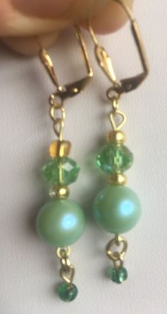 Excited to share the latest addition to my #etsy shop: Green Bead Earrings https://etsy.me/2VmNsHJ  #jewelry #earrings #no #women #glass #earlobe #leverback #dangleearrings #beadearrings Green Jade Earrings For May Birthstone, Elegant Hypoallergenic Green Jewelry, Elegant Green Hypoallergenic Jewelry, Nickel-free Green Beaded Earrings For Parties, Green Adjustable Jewelry With Matching Earrings, Adjustable Elegant Lime Green Jewelry, Elegant Adjustable Light Green Jewelry, Elegant Lime Green Beaded Jewelry, Handmade Green Earrings For Party