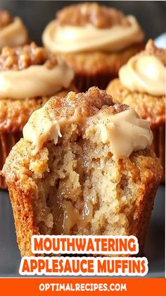 These Mouthwatering Applesauce Muffins are packed with cozy flavors and a moist, melt-in-your-mouth texture that’ll leave everyone begging for more! 🍂 Perfect for breakfast, a snack, or even dessert, they’re easy to whip up with simple pantry staples. Plus, they’re naturally sweetened and irresistibly good. Save this recipe now and make your kitchen smell like pure autumn bliss! 🍎❤️ #ApplesauceMuffins #FallBaking #EasyRecipes Muffins For A Crowd, Cinnamon Applesauce Muffins, Best Dessert Recipes Easy, Dessert Recipes For Beginners, Baking With Applesauce, Dessert Recipes Chocolate, Applesauce Bread, Cinnamon Applesauce, Recipes Easy Dessert