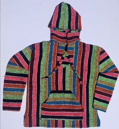 BOGO 50% OFF + Free Shipping! Limited Time 2XLarge - Baja Hoodies Act fast, these are the last we have in these colors for this size! Sizing: ● Relaxed Fit- True to US Men's size ● 100% Organic - Made from our Hippieyarn™ created from recycled t-shirts. ● For more information, visit our Sizing Page Product Information: Our Baja Hoodies aka "Drug Rugs" are all Handwoven from 100% Recycled Fibers, hand-picked to ensure the highest quality! They are made up of a cotton, polyester, and acrylic blend Baja Blanket, Trippy Hoodie Designs, Mexican Baja Hoodie, Trippy Hoodies, Rasta Hoodie, Baja Hoodie, Recycled T Shirts, High Tide, Detail Shop