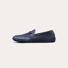 Add premium comfort and elegance to your casual or dressy style by wearing python leather bit loafers by Reggenza. Breathable and authentic leather lining and PU insole. These loafers are the definition of practices and fanciness. With premium-quality python leather shoes are made for long-lasting. Loafers that are perfect for slimmer trousers in your wardrobe. Flawless for both casual and formal encounters. Luxury Slip-ons For Galas With Leather Lining, Luxury Slip-ons With Leather Lining For Galas, Luxury Leather-lined Slip-ons For Galas, Luxury Blue Business Moccasins, Luxury Blue Slip-on Loafers, Luxury Italian Slip-on Loafers, Luxury Loafers With Textured Sole For Galas, Luxury Loafers For Galas With Textured Sole, Luxury Slip-ons For Galas