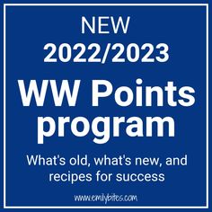 a blue sign with the words ww points program written in white and on it