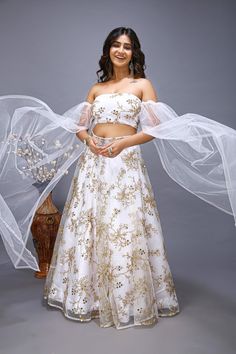 Ruffle Net Sleev Organza Lehenga Choli Fancy Outfit for Functions Indian Wedding lehnga for womens Bridesmaid Outfit Designer choli Suit 1 white long stylist choli sleev  all size available embroidery work on choli fancy ouutfit Designer Choli, Outfit Designer, Fancy Outfit, Organza Lehenga, Lengha Choli, Embroidered Lehenga, Bridesmaid Outfit, Fancy Outfits, Embroidery Work