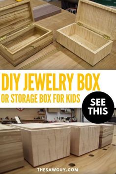 the diy jewelry box or storage box for kids is so easy to make and it's great for all ages