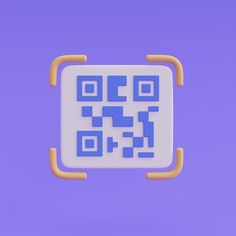 a qr code on a purple background