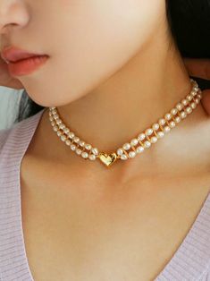 Love Choker Vintage Double Strand Pearls - floysun Classic Love, Edison Pearls, Tiger Eye Stone, Recycled Gold, Everyday Wardrobe, Necklace Length, Stone Necklace, Special Event, Ring Earrings