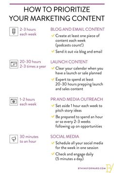 how to prioritize your marketing content in 3 easy steps infographical for bloggers