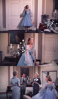 Iconic 50s Outfits, 1950s Glamour Aesthetic, Famous Dresses From Movies, Iconic Dresses Movies, Iconic Outfits From Movies, 1950s Movies, Ruffle Neckline Dress, Iconic Dresses, Princess Grace