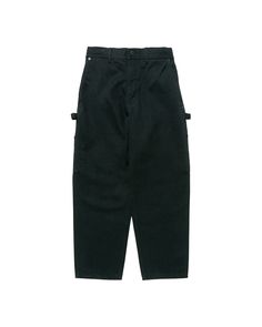 The Recycled Cotton Denim Wide Pants are heavy-weight denim utility pants. The pants feature slanted pockets at the waist, open-top pockets on the back, tool pockets and loops at the thigh on both sides, elastic shirring at the waist, and belt loops. The material is a 12.6oz recycled denim with reinforced stitching. Utility Jeans With Hip Pockets In Washed Black, Urban Style Dark Wash Cargo Pants With Belt Loops, Wide Leg Rigid Denim Cargo Pants, Urban Style Dark Wash Cargo Pants, Dark Wash Cargo Pants With Belt Loops For Streetwear, Streetwear Cargo Pants With Belt Loops In Dark Wash, Urban Washed Black Cargo Pants With Belt Loops, Utility Washed Black Denim Pants, Utility Style Washed Black Denim Pants