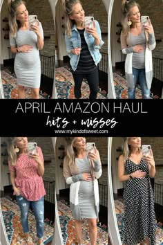 April Amazon Haul (Including Hits + Misses) | my kind of sweet | amazon fashion | outfit ideas | maternity style | style the bump | what to wear | women's fashion | style blogger | mom style | casual outfits | spring style | summer style #womensfashion #outfits #outfits #bump #pregnancy #styleblogger #style #amazon #amazonfashion Casual Maternity Outfits, Maternity Outfit Ideas, Casual Mom Style, Maternity Clothes Summer, Trendy Maternity Outfits, Spring Maternity, Maternity Outfit, Maternity Wardrobe, Cute Maternity Outfits