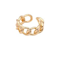 Stunning gold filled chunky chain link style ring. Adjustable Chain Link Ring, Link Ring, Bold Jewelry, Linking Rings, Gold Filled Jewelry, Chain Link, Gold Filled, Take That, Chain