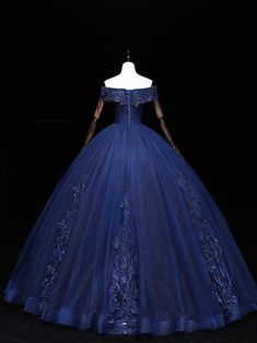 Blue Gown For Quinceanera During Prom Season, Royal Ball Gown Quinceanera Dress, Blue Floor-length Quinceanera Dress, Royal Quinceanera Ball Gown Dresses, Royal Blue Royal Ball Gown For Quinceanera, Royal Blue Gown For Quinceanera, Royal Blue Ball Gown For Quinceanera During Prom Season, Blue Tulle Gown For Debutante Ball, Blue Tulle Floor-length Ball Gown