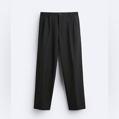 Perfect Condition Zara Classic Pants With Pockets, Classic Zara Bottoms For Business Casual, Zara Classic Business Casual Bottoms, Black Straight Leg Dress Pants With Pockets, Zara Classic Bottoms For Business Casual, Black Dress Pants With Pockets For Business, Zara Classic Business Casual Dress Pants, Zara Classic Dress Pants For Business Casual, Zara Classic Straight Dress Pants