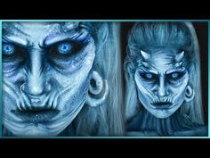 White Walker Makeup, White Walker Costume, Night King Costume, Warrior Makeup, Game Of Thrones Illustrations, Game Of Thrones Tattoo, Permanente Make-up, Game Of Thrones Costumes, Horror Make-up