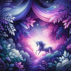 Mythical Unicorn Dreams Paint By Color Cognitive Processes, Mythical Unicorn, Childs Bedroom, Beautiful Unicorn, Dreamy Landscapes, Sparks Joy, Forest Theme, Diamond Paintings, Ocean Themes