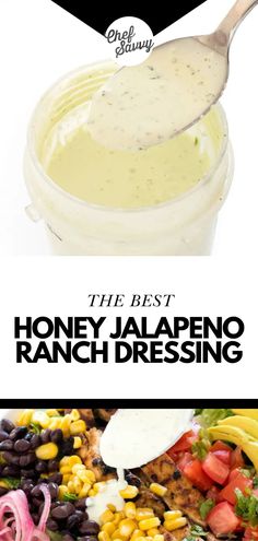 Save this Easy Homemade Honey Lime Jalapeno Ranch Dressing Recipe. Loaded with incredible flavor, this Honey Jalapeno Ranch is sweet, creamy, tangy, and spicy! Not to mention it can be made in less than 5 minutes! Perfect as a dip or a salad dressing, this quick and easy Jalapeno Ranch will become a weekly staple in your home. Follow Chef Savvy for more Sauce and Dip recipes. Jalapeño Ranch Dressing, Honey Jalapeno, Easy Homemade Salad, Jalapeno Ranch Dressing, Jalapeño Ranch, Easy Homemade Salad Dressing, Recipes With Ingredients, Gourmet Salad, Dressing Salad