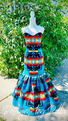 Native American Indian Wedding Dresses, Native American Dresses For Women, Native American Prom Dress, Native American Skirts, Native American Shoes, Ribbon Dress Native American, Pendleton Wedding, Ribbon Skirts Native American, Native American Ribbon Skirts