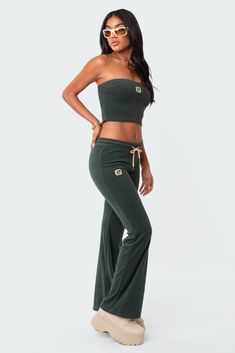 Terry Low-Rise Pants Low Rise Pants Outfit, Low Rise Sweatpants, Low Rise Pants, Runway Trends, Swimwear Dress, Cute Sets, Fashion Killa, S Models, Cute Casual Outfits