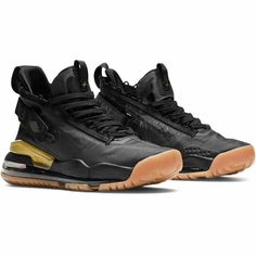 100% AUTHENTIC GUARANTEED OR YOUR MONEY BACK ! Air Jordan Proto Max 720 Black Gum Hi-Top Item color : BLACK/BLACK-METALLIC GOLD-ANTHRACITE SKU# : BQ6623-070 Main material : Synthetic  Men's Size : 7Us || 40Eu || 6Uk 100% BRAND NEW WITH TAGS AIR JORDAN MEN SHOES ! ** If your country is listed in Excluded locations. ** Please contact us and we will do our best to help you.   Payment We ship only to verified addresses. Vat, Duties, Payment Clearing and currency exchange fees are not under our contr Dynamic Jordan Mid-top Shoes For Streetwear, Dynamic Mid-top Jordan Shoes For Streetwear, Jordan Mid-top Shoes With Air Max Cushioning For Streetwear, Nike Functional High-top Sneakers For Streetwear, Mid-top Streetwear Sneakers With Air Cushioning, High-top Basketball Shoes With Air Cushioning For Streetwear, Urban High-top Jordan Shoes For Sports, Streetwear High-top Basketball Shoes With Air Cushioning, Nike High-top Sneakers With Air Cushioning For Streetwear