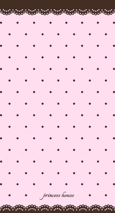 a pink background with brown polka dots