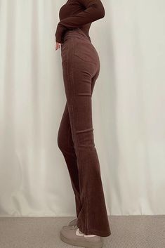 Item Type: BottomsMaterial: Cotton BlendPattern: PlainColor: Khaki. Black. BrownSize: S.M.L. Size (CM): Length Waist Hip Leg Opening S 102 64+ 76-84 46 M 104 68+ 80-88 49 L 106 72+ 84-92 52 Flare Leg Pants, Rhinestone Dress, Plain Color, Dress Satin, Bandage Dress, Mesh Dress, Color Khaki, Velvet Dress, Satin Dresses