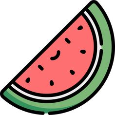 a slice of watermelon is shown on a white background