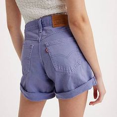 Rolled '80s Mom Women's Shorts - Purple | Levi's® US Fashion Decades, Mom Shorts, Rolled Hem, Vintage Inspired, Womens Shorts, Purple, Clothes