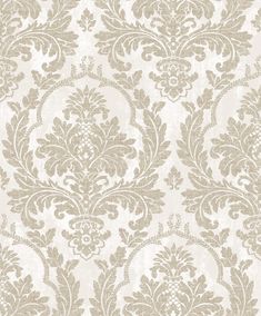 sample damasco platino cream brown wallpaper from cottage chic collection by galerie wallcoverings 1 Ivory Print Wallpaper, Pink Damask Wall Paper, Damask Wallpaper Bedroom The Home Depot, French Wallpaper The Home Depot, Wallpaper Bathroom Beige Tile, Motif Arabesque, Damask Patterns, Art Motifs, Antique Wallpaper