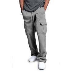 Season:Winter; Gender:Men's; Style:Classic,Casual; Occasion:Sports Outdoor,Daily; Fit Type:Loose Fit; Waistline:Mid Waist; Pattern:Solid Color; Design:Wide Leg; Pants Type:Cargo Pants,Cargo Sweatpants,Straight Leg Sweatpants,Casual Pants,Trousers,Sweatpants,Joggers; Fly Type:Drawstring,Elasticity; Front page:FF; Hips:null; Length:null; Waist:null; Fit US Size:null; Fit UK Size:null; Fit EU Size:null; Pants Length:Full Length Straight Sweatpants, Logo Pants, Casual Cargo Pants, Sweatpants With Pockets, Sweatpants Style, Loose Trousers, Fitted Joggers, Work Trousers, Mens Cargo