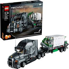 the lego technic truck has been designed to look like it's being driven by a tractor