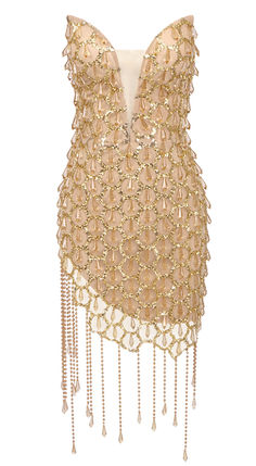 Strapless Crystal Tassel Dress Gold -

Color: Gold
Strapless design
Sleeveless
Mesh insert
Tassel detail
Embellished with rhinestones
Length: Mini

Style: summer dress, summer outfit, party dress, evening gowns, girly summer outfits, chic dress to impress, dress to impress, summer date outfit, 4th of july outfits, july 4th outfits, summer night outfit, summer business casual outfits, gold dresses, strapless dresses, tassel dresses, sequin dresses Wyatt Flores, Sparkle Outfits, Tassel Dresses, 4th Outfits, Celebrity Brides, Long Sleeve Bandage Dress, Gold Dresses, July Outfits, Dresses Sequin