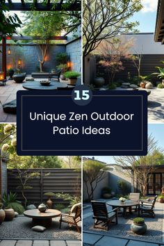 Explore 15 unique zen outdoor patio ideas featuring romantic ambiance, luscious greenery, and calm color schemes in four stunning images. Small Zen Balcony Ideas, Meditation Garden Ideas Zen Space, Zen Patio Ideas, Side Yard Landscape, Zen Retreat, Zen Backyard, Cozy Fire Pit