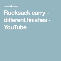 Rucksack carry - different finishes - YouTube Woven Wrap, Baby Wraps, Baby Wearing, Carry On, The Creator