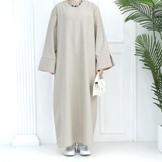 ⚡ Early Autumn SALE ⚡ 30% OFF on the entire shop + FREE Shipping! Don't miss out! Our Elegant 1 Piece Abaya Dress is crafted with the finest cotton and linen blend, creating viscose--a breathable fabric perfect for summer. Like silk, its smooth texture ensures comfort all day long. **NOTE: No hijab is included with the dress. If you have any questions please message us. Thank you.** SIZES: Please refer to the size chart in the pictures to find the right fit for you. OUR STUNNING COLOUR SELECTION Hijab Plus Size, Abaya Casual, Cotton Abaya, Casual Abaya, Plus Size Elegant Dresses, Fashion Abaya, Dubai Abaya, Plus Size Elegant, Oversize Casual