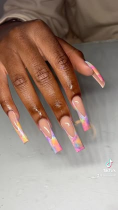 Spring Nails 2024 Square Long, Straight Nails Acrylic, Acrylic Nails Coffin Spring, Gorgeous Nails Spring, Trendy Summer Acrylic Nails, Long Nails Spring, Spring Nails Long, Acrylic Nails Toes, Mail Inspo