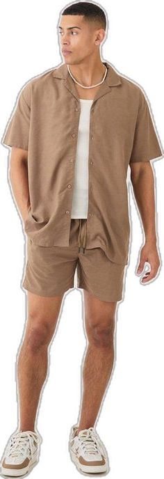 Vietnam Outfit, Oversized Linen Shirt, Shirt And Shorts Set, Tall Pants, Summer Getaway, Shirt And Shorts, Sweatshirt Set, Summer Outfits Men, Back Patio