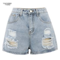 E Girl Clothes, Summer Casual Shorts, Shorts Female, Embroidered Denim Shorts, Baby Tees Y2k, Shorts Fashion, High Waist Fashion, High Waist Shorts, Casual Summer Shorts