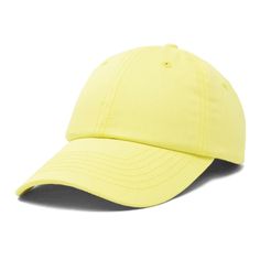 Step up your style game with our laid-back baseball cap, where comfort meets versatility. Made from 100% cotton, this cap is your new go-to for everything from morning jogs to weekend getaways. Its low-profile, unstructured design brings a relaxed vibe, making it easy to pair with any outfit while still keeping things cool and breathable. Whether you’re spending the day at the beach, hiking a new trail, or just grabbing coffee with friends, this cap’s soft inner sweatband and well-ventilated hol Summer Cotton Baseball Cap For Sports, Cotton Summer Baseball Cap For Sports, Summer Sports Cotton Baseball Cap, Sporty Summer Baseball Cap With Curved Bill, Trendy Solid Color Baseball Cap For Everyday, Casual Solid Baseball Cap For Sports, Casual Solid-color Baseball Cap For Sports, Spring Sports Baseball Cap, Six-panel, Casual Yellow Baseball Cap For Outdoor