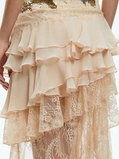 Designer Clothes Sale - Luxury Outfit Offers | Alice + Olivia Luxury Outfit, Alice And Olivia, Clothes Sale, Pale Gold, Ruffled Maxi Dress, Luxury Outfits, Alice Olivia, High & Low, High Low