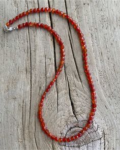 Red Carnelian Bead Necklace https://kathybankston.com/products/red-carnelian-bead-necklace-sparkly-red-4mm-gemstone Such beautiful Carnelian! Faceted Orange Beaded Necklace As Gift, Red Faceted Beads Necklaces For Healing, Carnelian Round Beads Crystal Necklace, Red Carnelian Beaded Necklace With Faceted Beads, Orange Carnelian Single Strand Beaded Necklace, Red Faceted Rondelle Beaded Necklaces, Gift Carnelian Faceted Beads, Single Strand Orange Carnelian Beaded Necklace, Orange Crystal Necklace With Faceted Beads