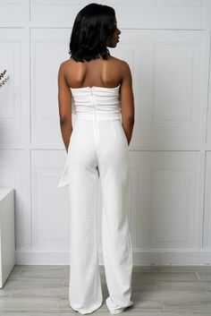 DIAMONDS AND PEARLS Jumpsuit - Etsy.de White Stretch Strapless Jumpsuit For Party, Chic Stretch Strapless Off-shoulder Jumpsuit, Chic Off-shoulder Stretch Strapless Jumpsuit, White Stretch Strapless Sleeveless Jumpsuit, Fitted Strapless Jumpsuit For Spring, White Fitted Strapless Sleeveless Jumpsuit, White Sleeveless Pantsuit For Night Out, White Strapless Jumpsuit For Night Out In Summer, White Strapless Jumpsuit For Summer Nights