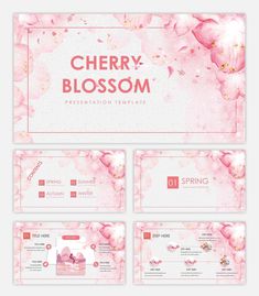 the cherry blossom presentation template is ready to be used for presentations, presentations and other purposes