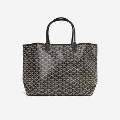 The Goyard tote is a highly sought after bag which is loved by high profile celebrities. Due to its unique and eye catching design, the bag is instantly recognisable and is the perfect daytime tote for shopping. This Saint Louis PM is the bag to own and although it is lightweight, it's highly durable and can hold a lot of weight. For fashion forward women who want a sophisticated daytime tote, this is the bag to buy. SPL Exterior Black goyardine canvas Chevroches calfskin trim Palladium hardware Black leather top handles Open top Brand new Interior Linen and cotton mix interior Single compartment Removable pochette Brand new Sold with dustbag and pochette SPL Height 28cm Width 34cm Depth 15cm Trendy Monogram Canvas Shopping Bag, Large Luxury Bags For Errands, Large Luxury Shopping Bag, Trendy Monogram Canvas Bags For Everyday Use, Luxury Tan Tote Bag, Monogram Canvas Tote Bag For Shopping, Designer Tan Bags For On-the-go, Trendy Coated Canvas Shoulder Bag For Errands, Monogram Canvas Tote Shoulder Bag For Errands