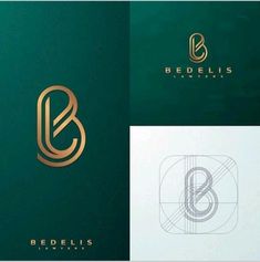 the logo for bedell's financial is shown in gold on green and white