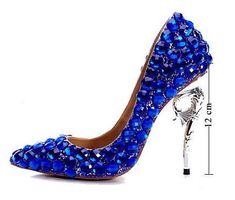 A classic but stylish crystal studded reinterpretation by the Pisani Maison. Vivid and ever changing tonality of colour define this unique piece. Full crystal stiletto with clinging seahorse. Inner lining. Genuine leather sole. Heel: 120 mm. [custom tab]UPPER #1: 100% GOAT LEATHER | UPPER #2: 100% COW LEATHER | INSERT #1: 100% GLASS FIBRE | OUTSOLE #1: 100% COW LEATHER [/custom tab] Ball Heels, Blue Glitter Heels, Rhinestones Heels, Grad Shoes, Heels Flower, Holiday Party Shoes, Heels Sparkly, Rhinestone Wedding Shoes, Design Your Own Shoes