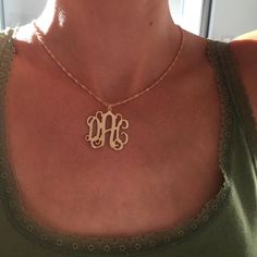 "Monogram necklace is the present that you are looking for to impress your loved one. Monogram Necklaces is a perfect trendy gift for a friend or yourself. Monogram Size : 3/3 cm = 1.18/1.18\" Average chain length : 45cm/18\" The length can be selected in 14\",16\",18\",20\",22\". The traditional monogram initials are: First Name Initial - Last Name Initial - Middle Name Initial If you don't have middle name, you can choose of your loved one or your child's initial. or we put & between your Dainty Monogram Necklace For Personalized Gift, Personalized Monogram Pendant Initial Necklace, Yellow Gold Monogram Name Necklace For Mother's Day, Dainty Monogram Name Necklace For Personalized Gift, Elegant Personalized Initial Necklace - Gift For Mom, Personalized Elegant Initial Necklace For Mom, Elegant Personalized Initial Necklace For Mom, Yellow Gold Monogram Jewelry For Mother's Day, Monogrammed Yellow Gold Name Necklace For Mother's Day