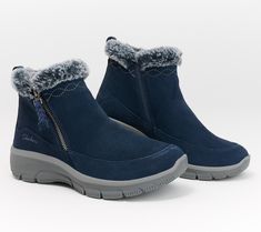 Get into a season of adventure with these faux fur-lined boots. The cushioned memory foam insole provides effortlessly cozy comfort. From Skechers. Shoes For Teachers, Pageboy Haircut, Skechers Boots, Fur Top, Unique Clothes, Faux Fur Boots, Fur Lined Boots, Cool Shoes, Fall Essentials