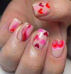 50 Radiant Valentines Day Nail Colors Pink Valentine Nails, Vibrant Nail Designs, Valentines Day Nail, Nails Board, Acrylic Ideas, Creative Nail Art, Valentine Nails, Vibrant Nails, S Nails