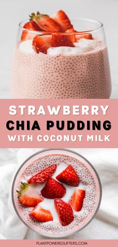 This strawberry coconut milk chia seed pudding with almond milk is both healthy and easy to make. Perfect as a vegan breakfast or vegan dessert that you can add to your own list of chia seed pudding recipes. On top of that, it's dairy-free as well. Give it a try! Chia Seed Pudding Coconut, Coconut Milk Chia Seed Pudding, Chia Seed Pudding Coconut Milk, Healthy Chia Seed Pudding, Pudding With Almond Milk, Strawberry Chia Seed Pudding, Chia Seed Pudding Recipes, Strawberry Chia Pudding, Coconut Chia Seed